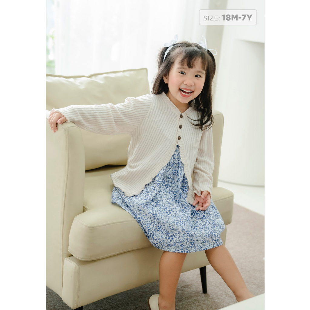 Áo khoác cardigan bé gái, áo khoác len cho bé từ 1 tuổi - 7 tuổi Baa Baby - GT-AK14D-01