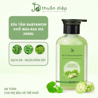 Sữa tắm thiên nhiên baby&mom khổ qua rau má giảm mụn lưng, mát da, dịu nhẹ Thuần Diệp