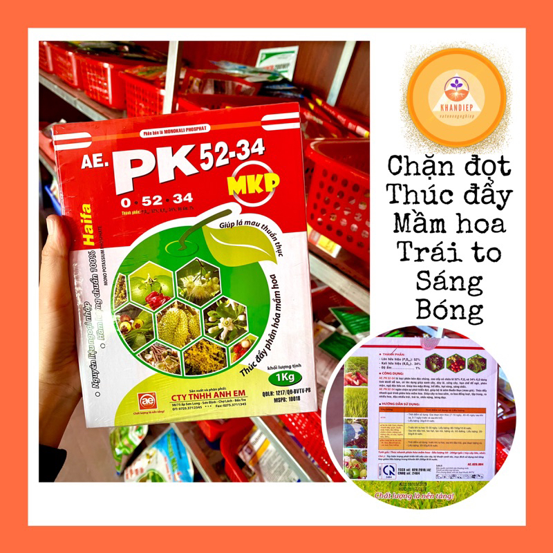 MKP thúc đẩy mầm hoa chặn đọt mkp cho cây trồng hộp 1kg