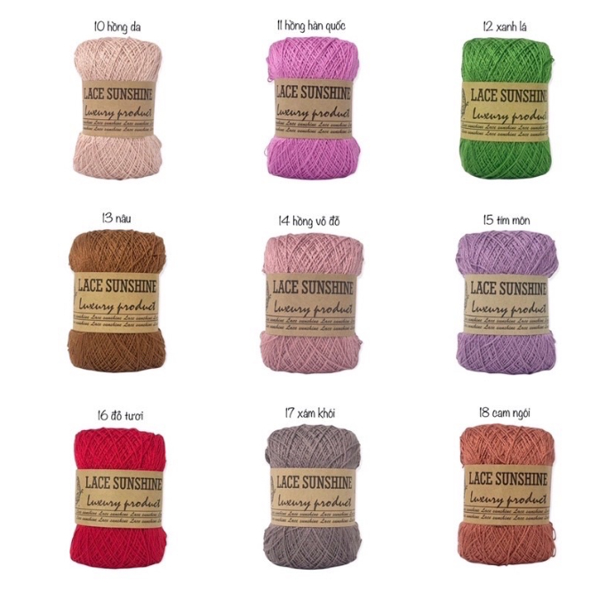 Lace Sunshine 4 sợi, 0.7mm-100gr