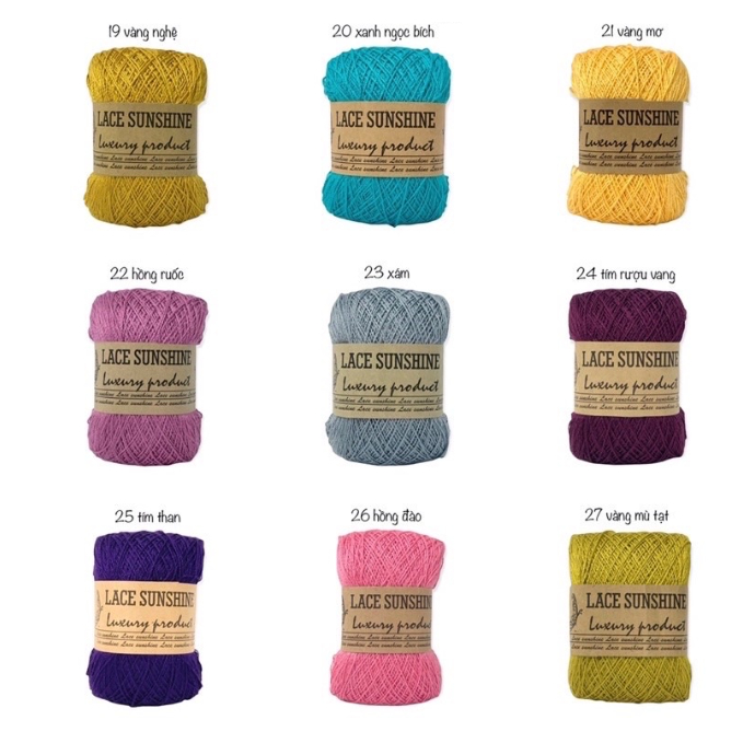 Lace Sunshine 4 sợi, 0.7mm-100gr
