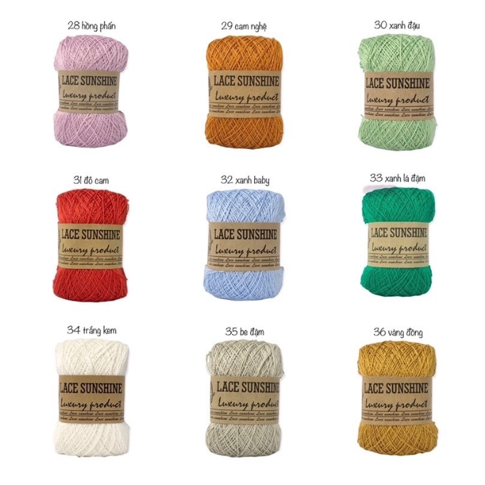 Lace Sunshine 4 sợi, 0.7mm-100gr