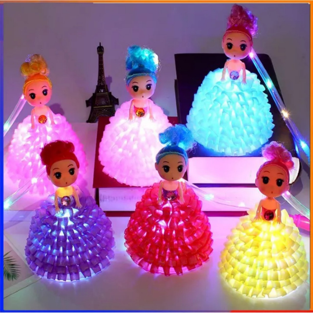 Đồ Chơi Lồng Đèn Búp Bê ChiBi Phát Sáng Nhiều Màu Sắc Dễ Thương Cho Bé Gái, Đồ Chơi Trung Thu