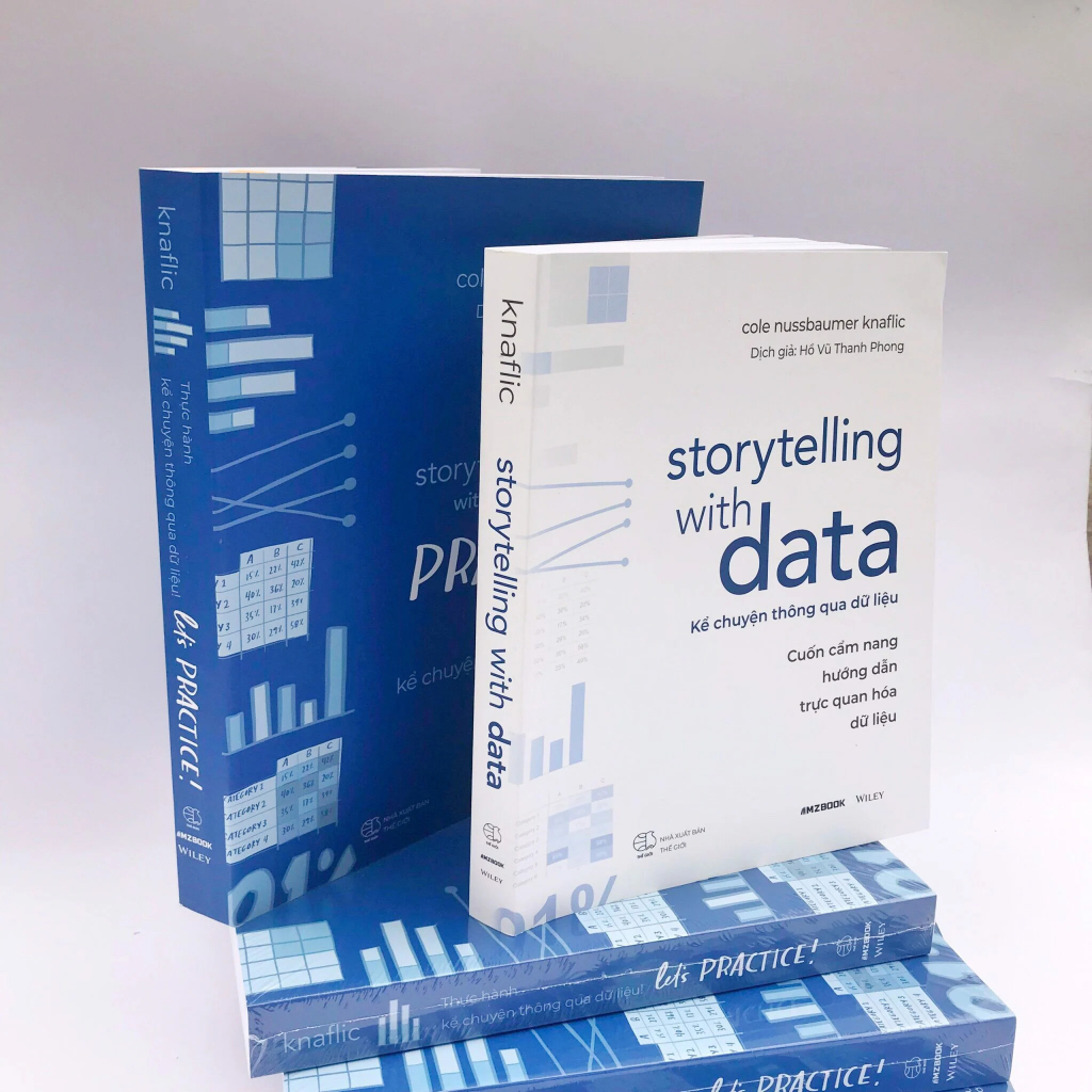 Sách - Storytelling with data - Kể chuyện thông qua dữ liệu và Storytelling with data: let's practice - Kể chuyện thông