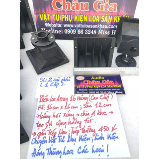 Phễu loa treble array 16cm vuông 2 cái Audio Châu Gia