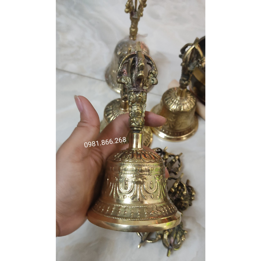 Bộ Chuông Chày Kim Cang mật tông  Bằng Đồng Nguyên Chất