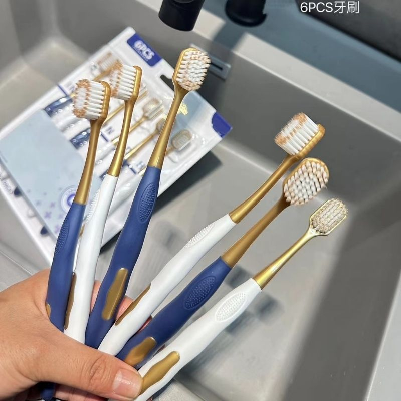 Set 6 bàn chải đánh răng lông dày siêu mềm chải siêu êm siêu sạch XIAOMIMI