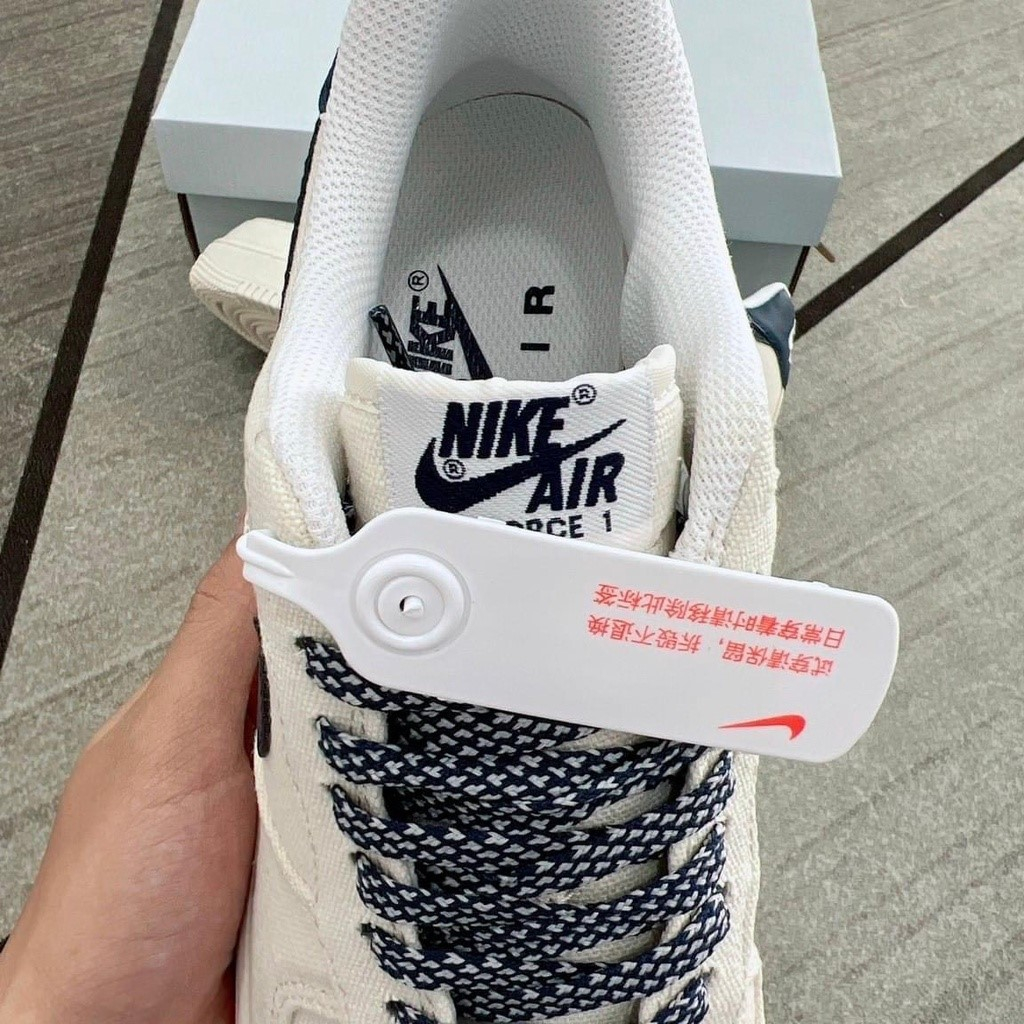 Giày Air Force 1 Canvas Navy, Giày Thể Thao Nike_AF1 Vải Canvas Cao Cấp Full Bill Box
