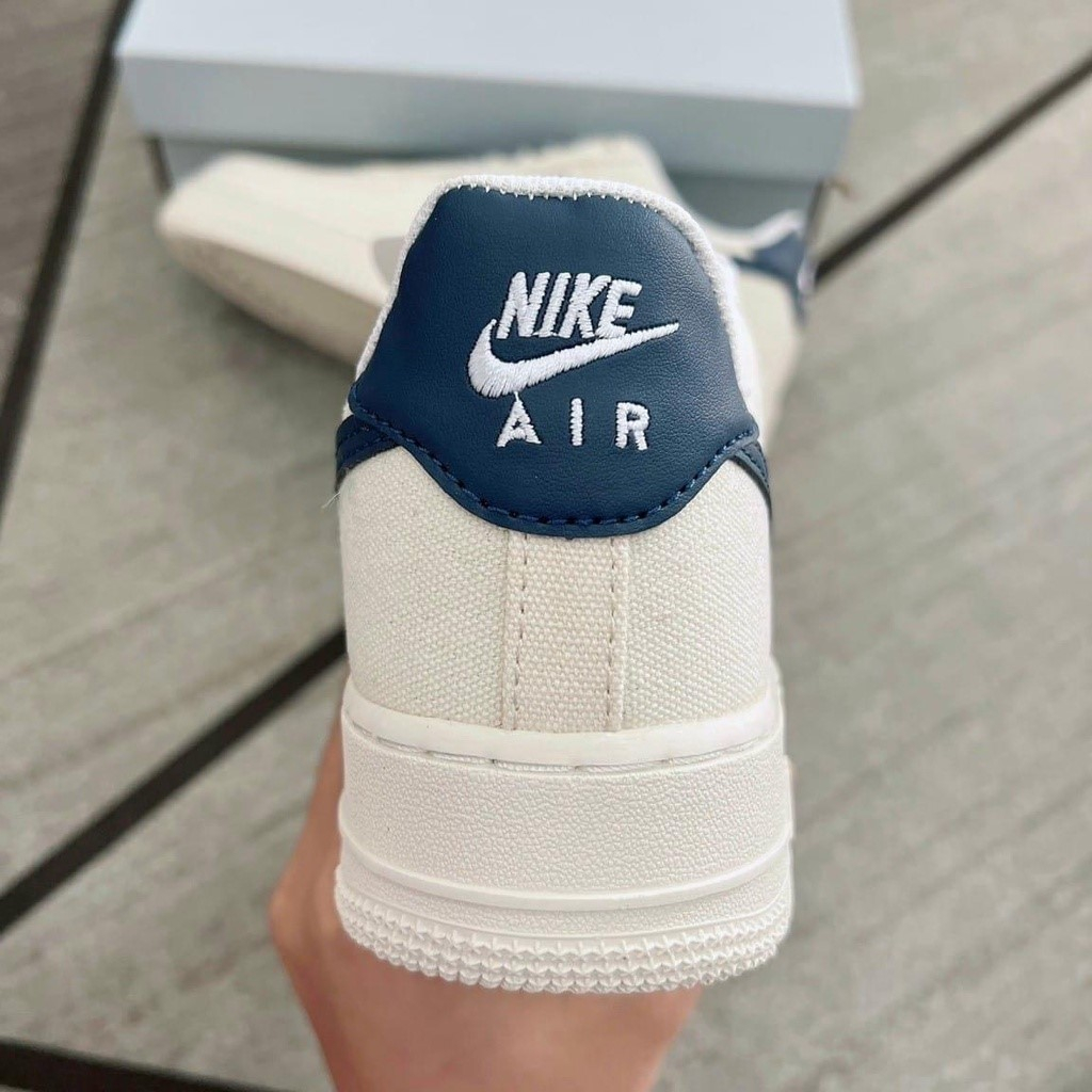 Giày Air Force 1 Canvas Navy, Giày Thể Thao Nike_AF1 Vải Canvas Cao Cấp Full Bill Box