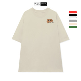 Áo Thun Nữ, Áo Phông Unisex By PEABOO Mã TN BST09 In Hình Mini Chất Cotton Thoáng Mát Form Rộng Tay Lỡ Cho Nam Nữ