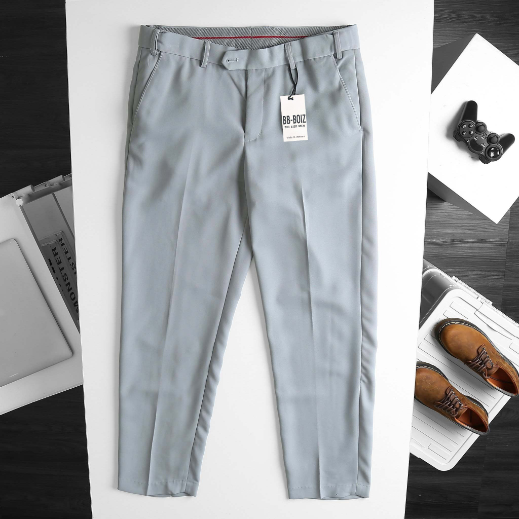 Quần tây Nam Đai Chun Form Bigsizemen 75 - 135Kg Form Ống Đứng, Vải Tuyết Mưa