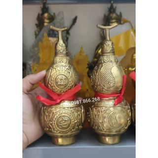 Hồ lô bát quái bằng đồng 19cm