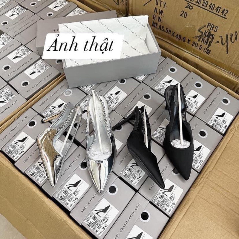 MÃ  YF7840 GIẦY CAO GÓT MŨI NHỌN QUAI ĐÁ 2M full box