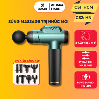 Máy massage cầm tay JIASHI mát xa đa năng trị đau nhức toàn thân 8 đầu 99 cấp độ SMS03