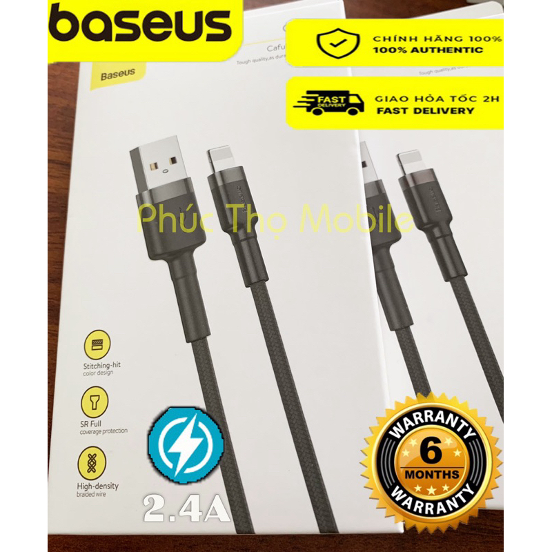 Cáp dù Baseus chính hãng usb-light.ning