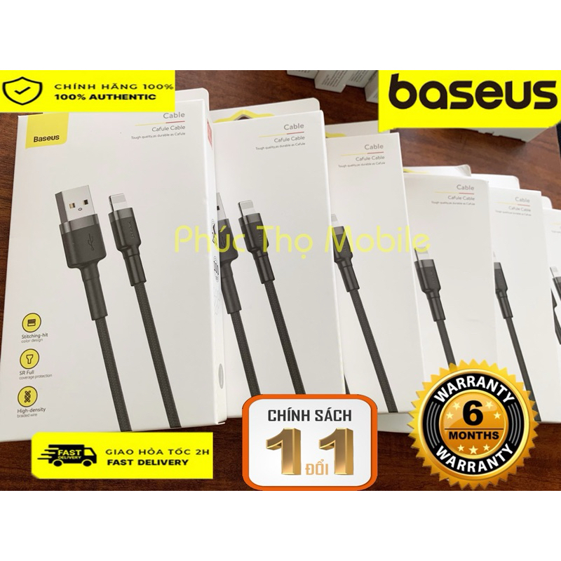 Cáp dù Baseus chính hãng usb-light.ning