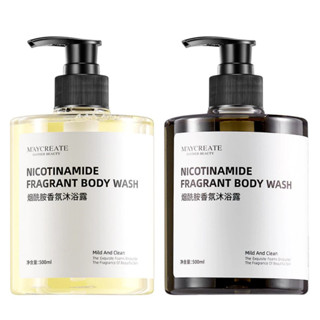 Sữa Tắm  MAYCREATE Niacinamide Nước Hoa Dài Lâu, Chiết Xuẩt Lành Tính,Mùi Hương quyến rũ Unisex chai 500ml