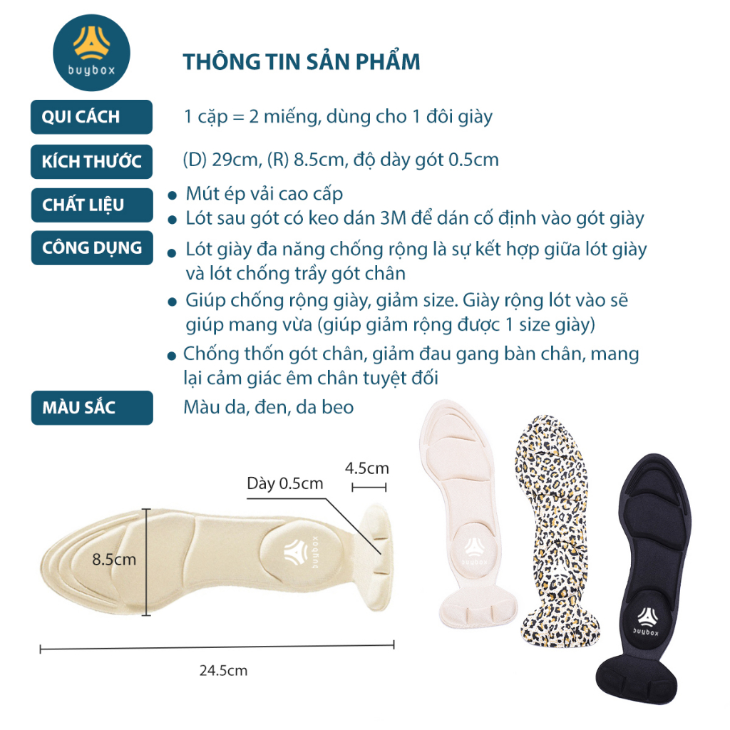 Miếng lót giày cao cấp êm chân , bền đẹp , thoáng khí- buybox - BBPK11