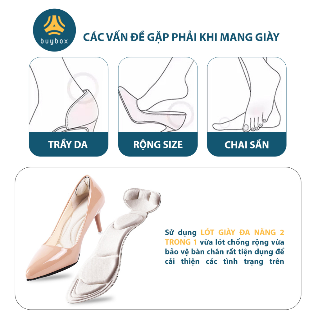 Miếng lót giày cao cấp êm chân , bền đẹp , thoáng khí- buybox - BBPK11