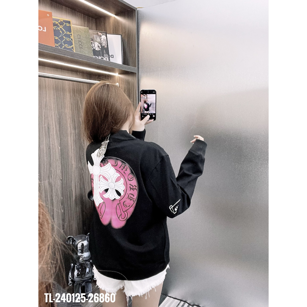 🔥Hot🔥Áo khoác bomber Chrome Hearts hình lưng thiết kế hot trend Nam nữ New 2023