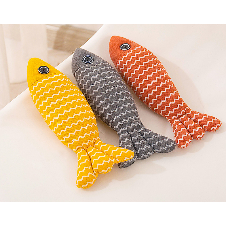 Đồ chơi cá nhồi catnip cho mèo giúp mèo thư giãn xả stress