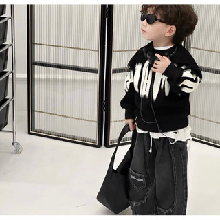Set bộ bé trai áo mix quần jean cho bé
