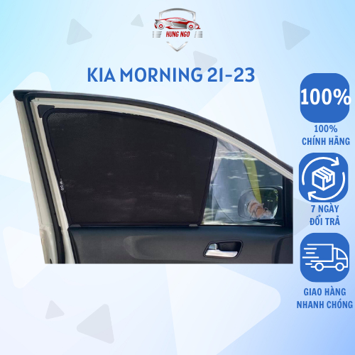 Rèm Che Nắng Xe Kia Morning 2021-2023 Loại 1 Mr.OTO. Chuẩn Khít Theo Xe. Bảo Hành 2 Năm