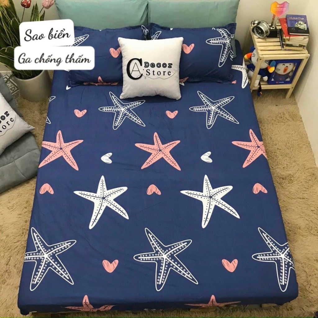 Ga chống thấm cotton NANO kháng khuẩn loại dày dặn siêu chống thấm an toàn cho bé - có nhiều mẫu [Sao Biển]
