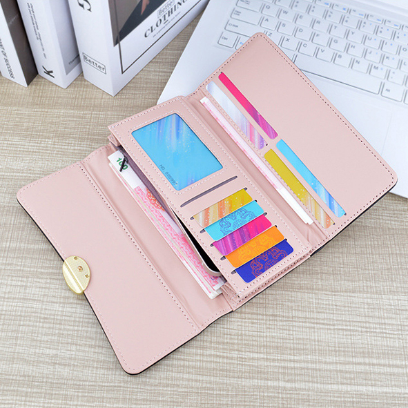 Ví Nữ Cầm Tay Dài Khóa Hình Trứng Sang Trọng