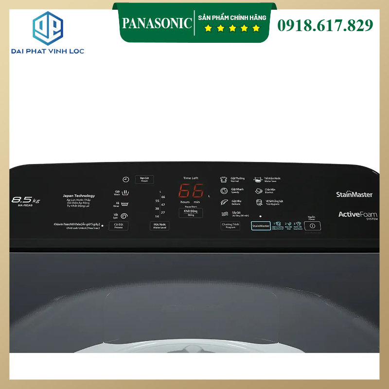 Máy Giặt Panasonic 10 Kg NA-F100A9BRV - Đánh tan vết bẩn, loại bỏ mùi hôi R2
