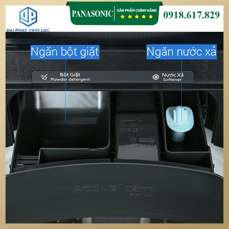 Máy Giặt Panasonic 10 Kg NA-F100A9BRV - Đánh tan vết bẩn, loại bỏ mùi hôi R2