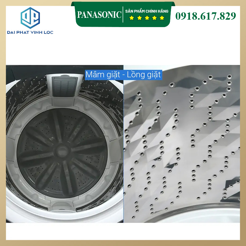 Máy Giặt Panasonic 10 Kg NA-F100A9BRV - Đánh tan vết bẩn, loại bỏ mùi hôi R2