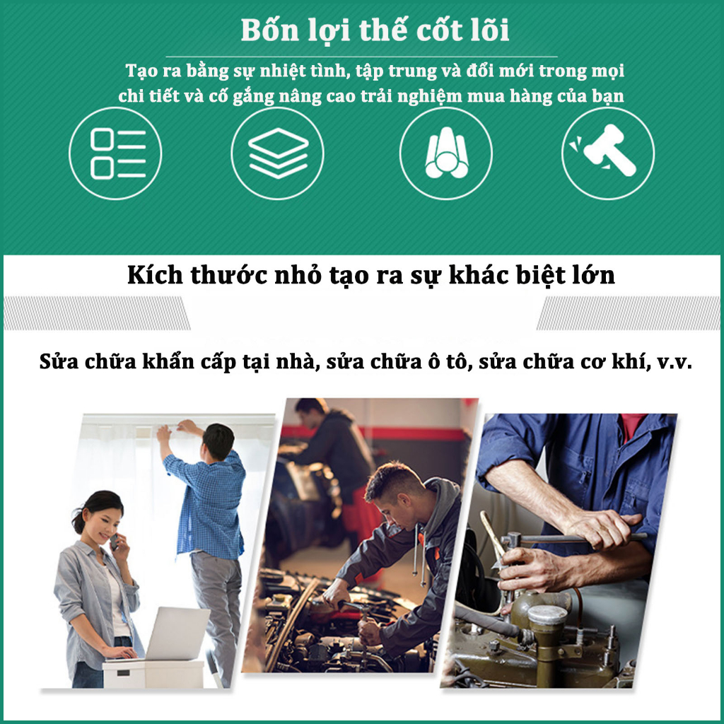Bộ 10 đầu khẩu, đầu túyt Cao Cấp dùng cho máy siết bulong 1/2 -8-24mm,Bộ khẩu 1/2, bộ khẩu 10 món