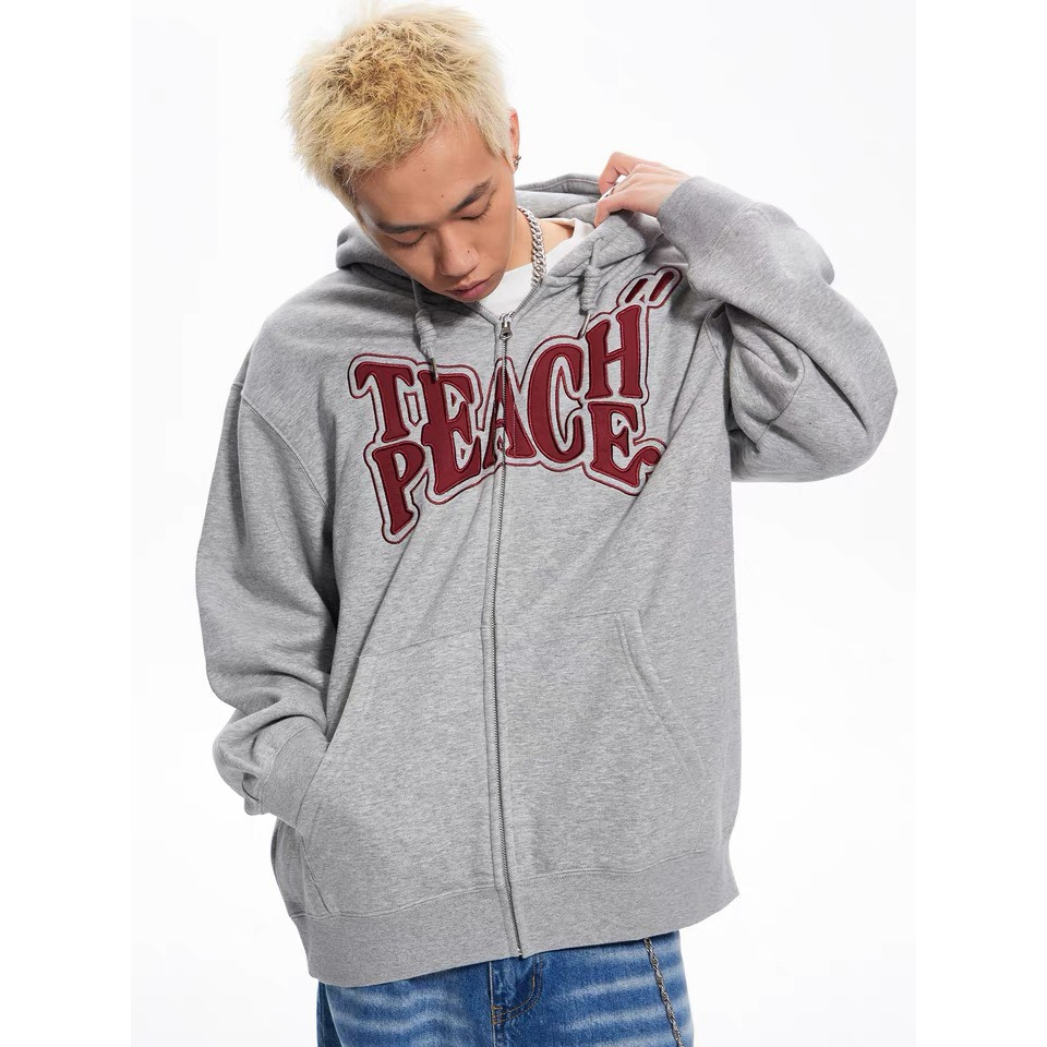 Hoodie Zip , Áo Khoác Nỉ Hoodie Zip EAC Form Rộng Nam Nữ Unisex Nỉ bông DÀY DẶN - dt_shop