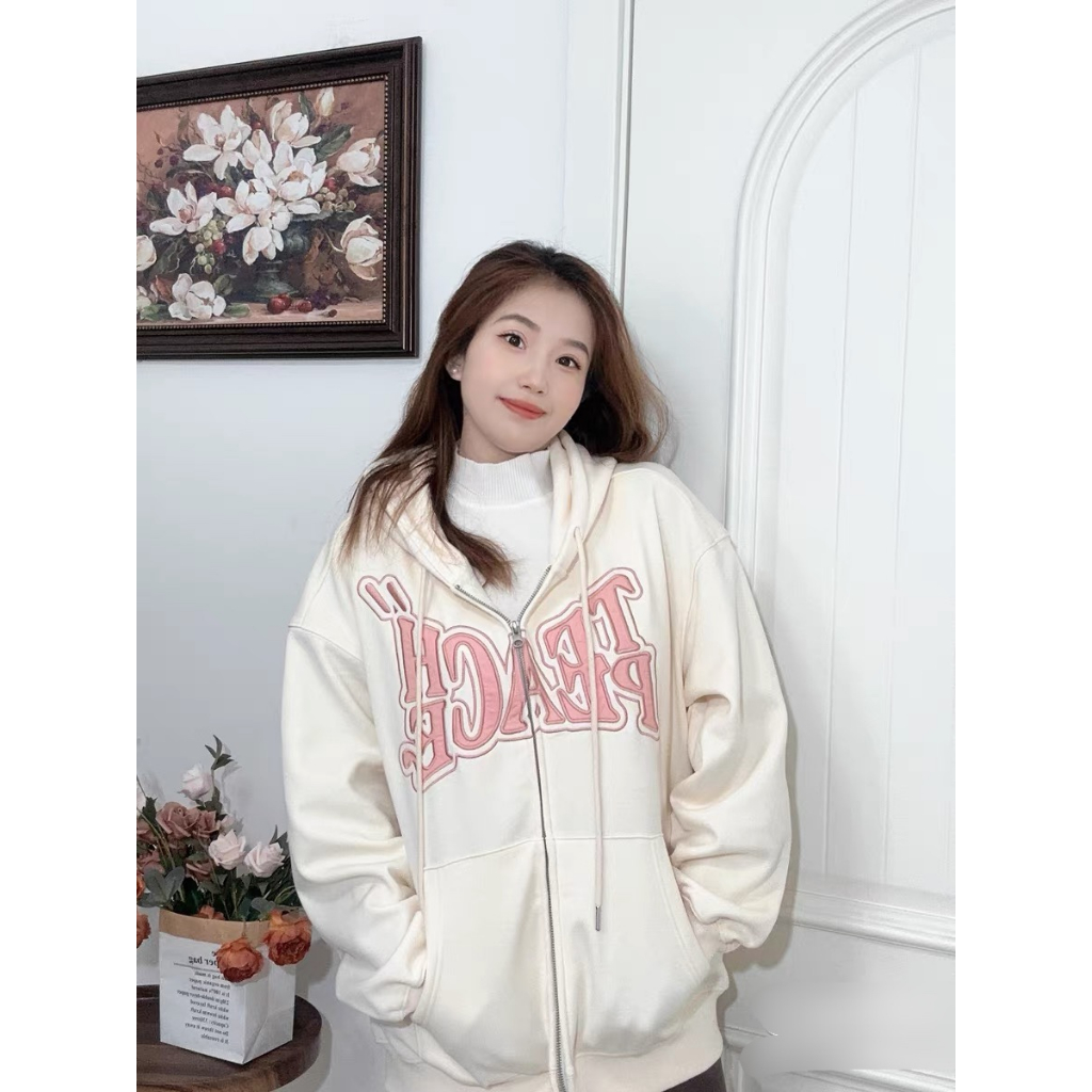Hoodie Zip , Áo Khoác Nỉ Hoodie Zip EAC Form Rộng Nam Nữ Unisex Nỉ bông DÀY DẶN - dt_shop