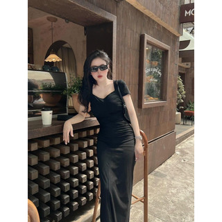 ĐẦM CỔ VUÔNG NHÚN EO 🌷