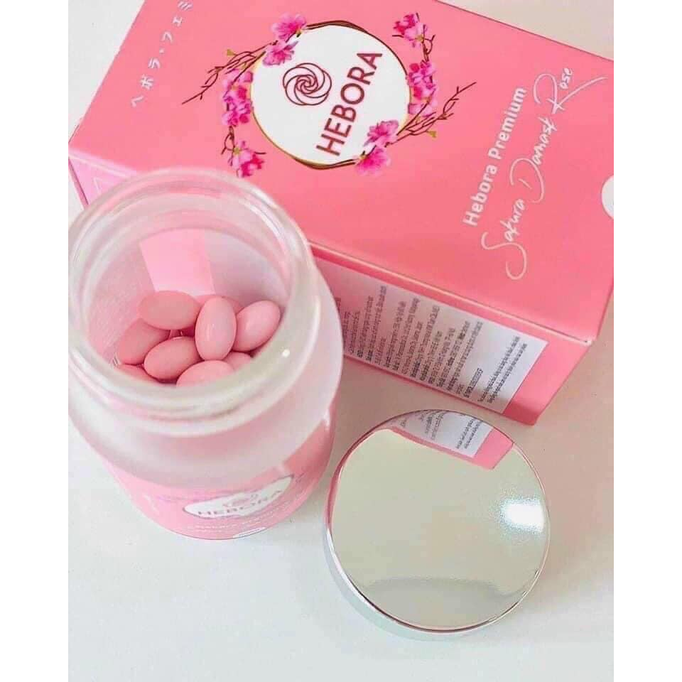 Viên uống tỏa hương Hebora Premium Sakura Damask Rose  Nhật Bản