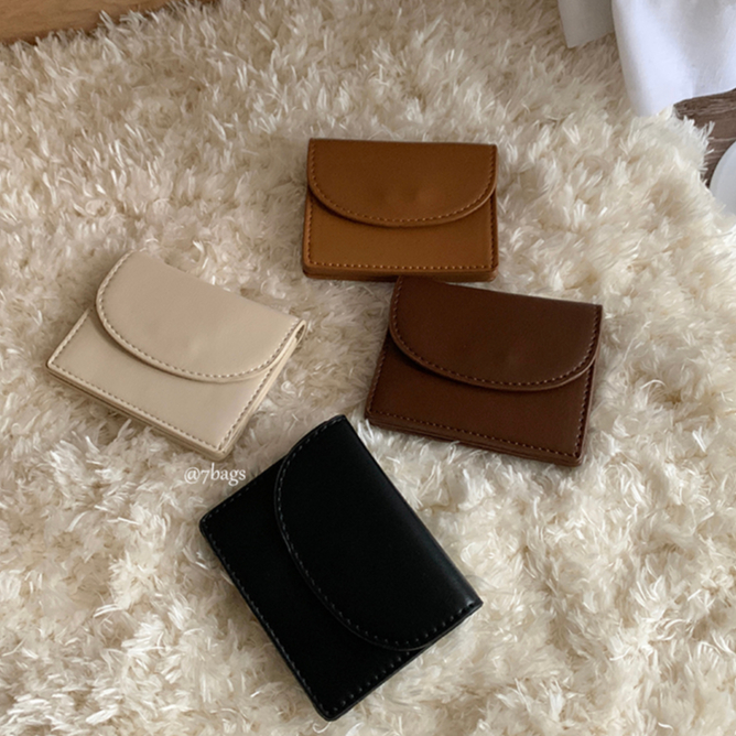 Ví Da PU Dạng Gập Trơn Thời Trang Hàn Quốc Cho Nữ BZ002