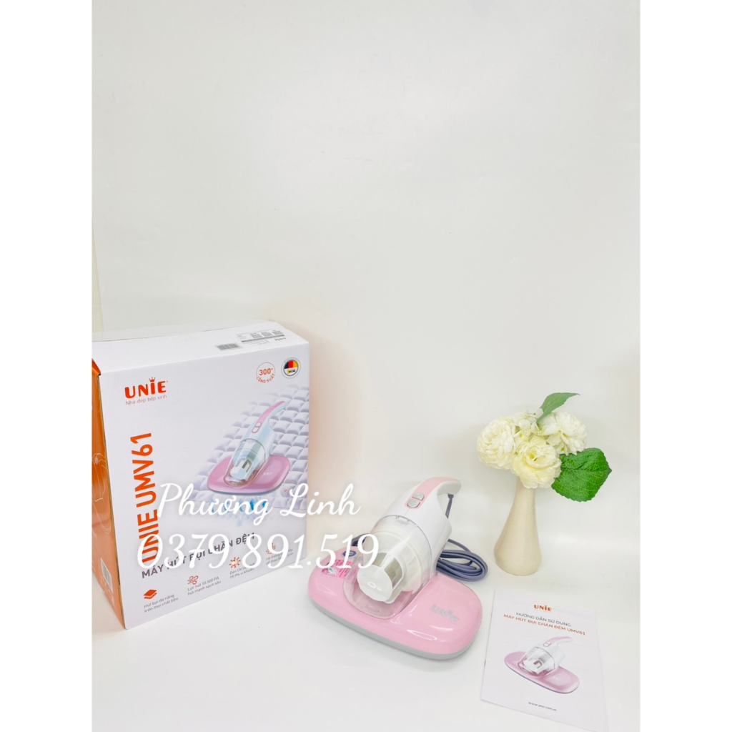 Máy Hút Bụi Chăn Đệm, Sofa, Giường UNIE UMV62 - Công Suất 350W -  Hàng Chính Hãng Bảo hành 12 Tháng