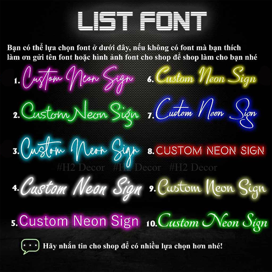 Đèn Led Neon Theo Yêu Cầu Decor Trang Trí Phòng Ngủ Quán Cửa Hàng Siêu Chất