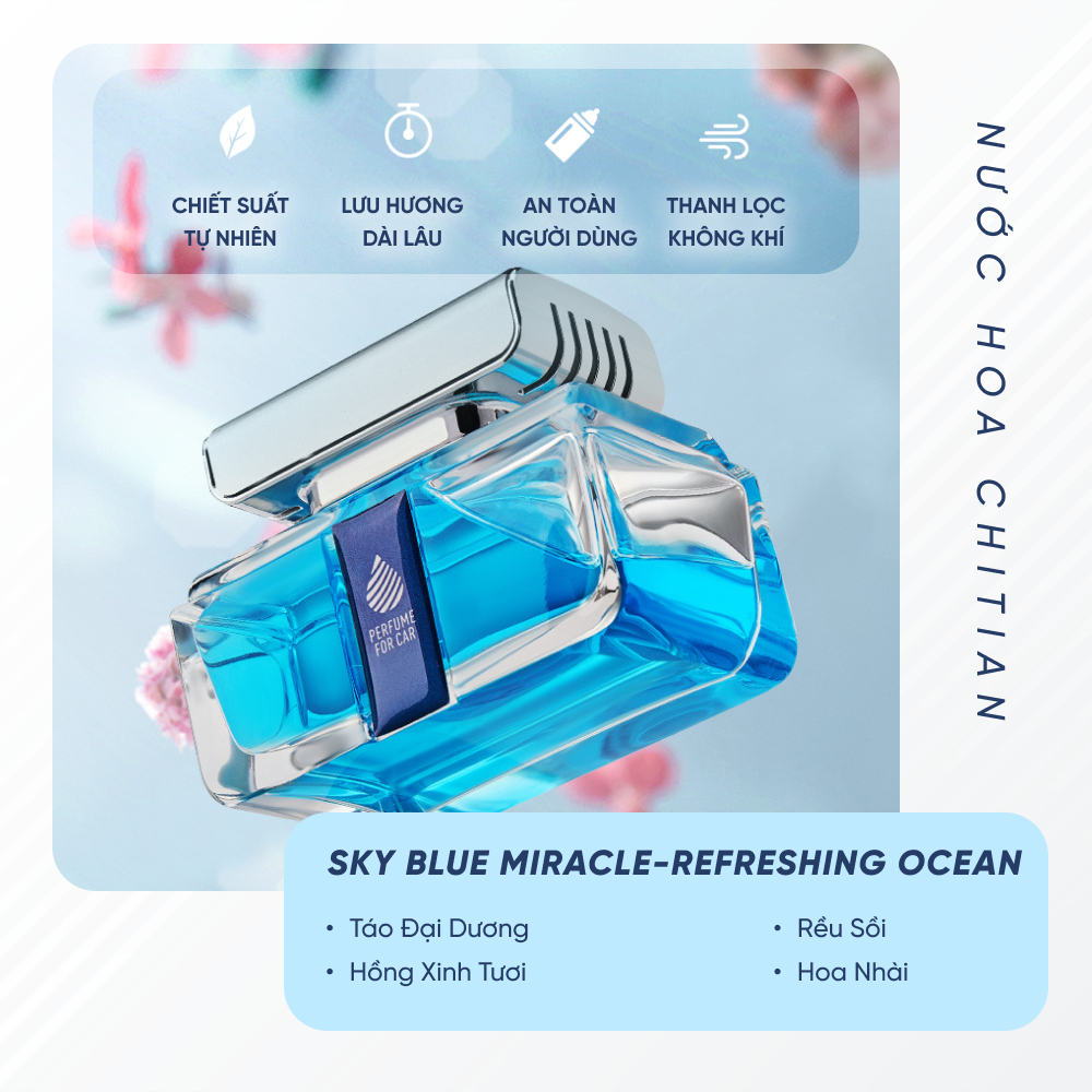 Nước Hoa Chitian cho Xe Hơi Perfume Mùi Hương Dịu Nhẹ, An Toàn Cho Mọi Lứa Tuổi