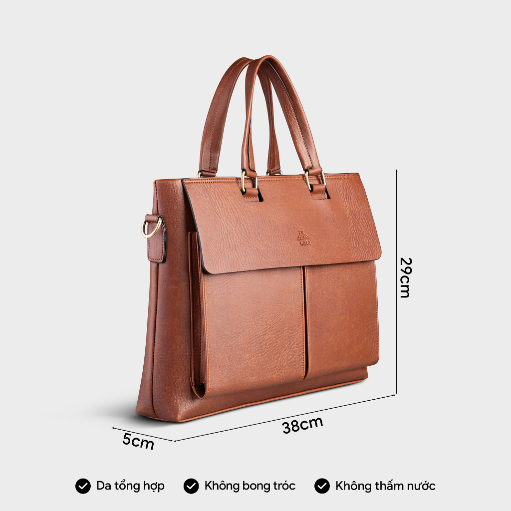 Cặp da nam công sở phối ngăn Lata CA38