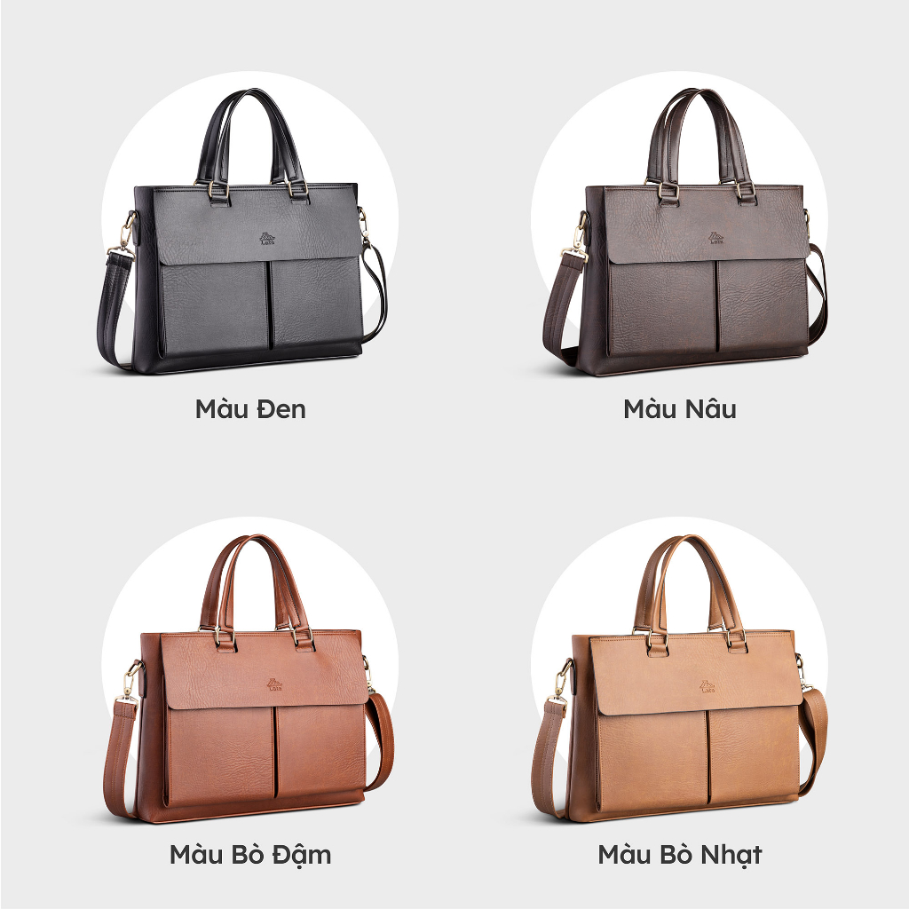 Cặp da nam công sở phối ngăn Lata CA38