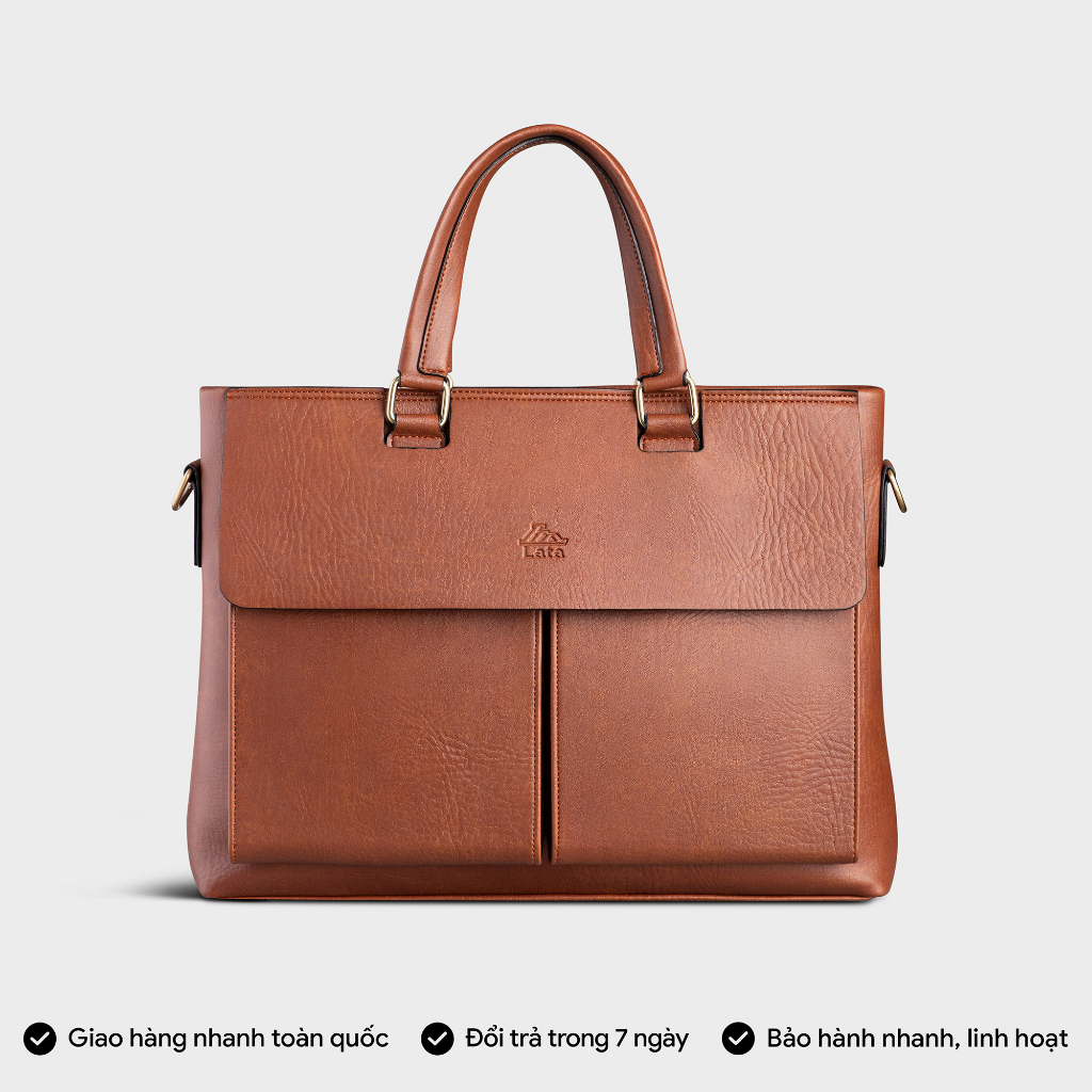 Cặp da nam công sở phối ngăn Lata CA38