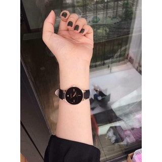 Đồng hồ nữ Armitron dây da màu đen