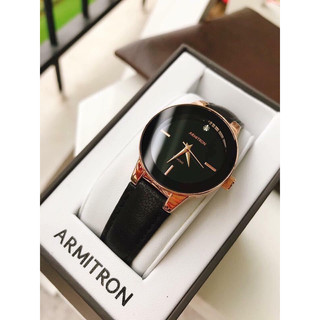 Đồng hồ nữ Armitron dây da màu đen