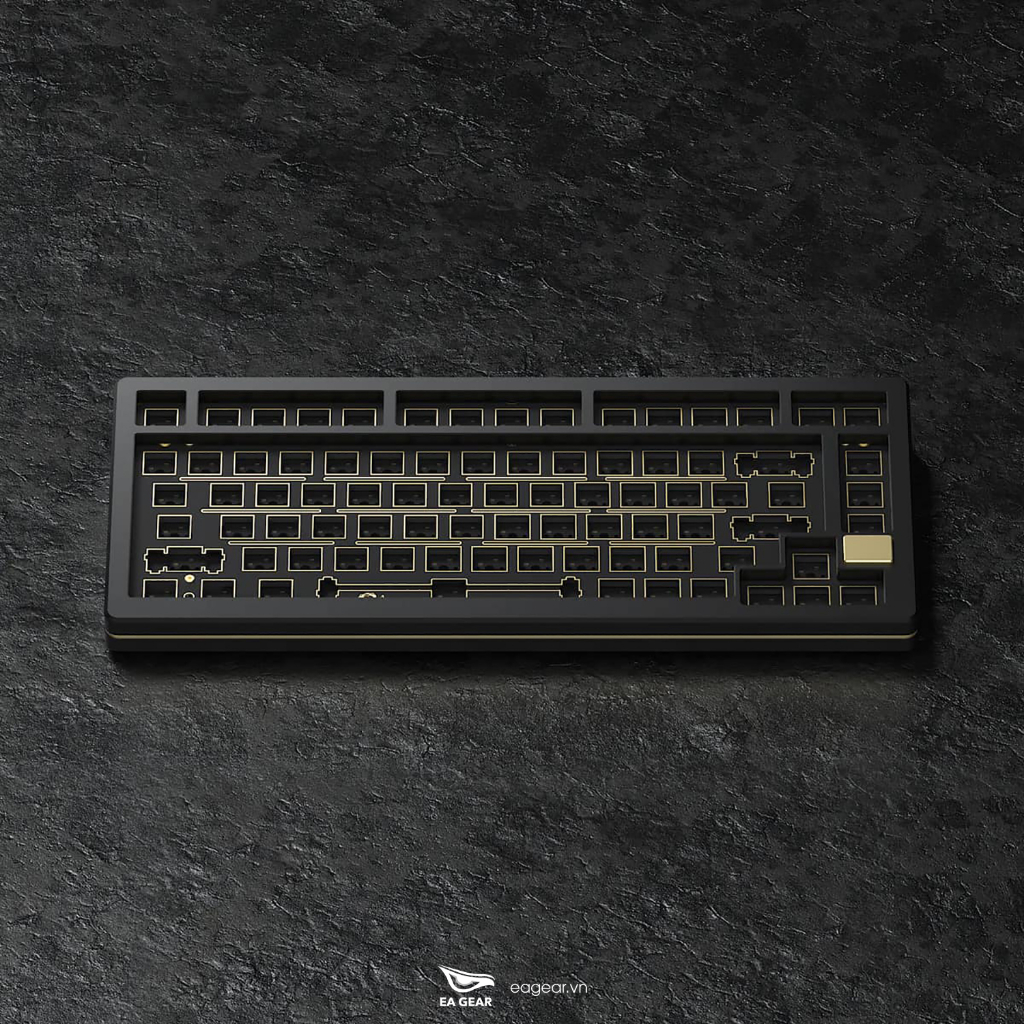 Kit Bàn Phím Cơ Custom Akko SPR 75 Black Nhôm CNC Cao Cấp - EA Gear