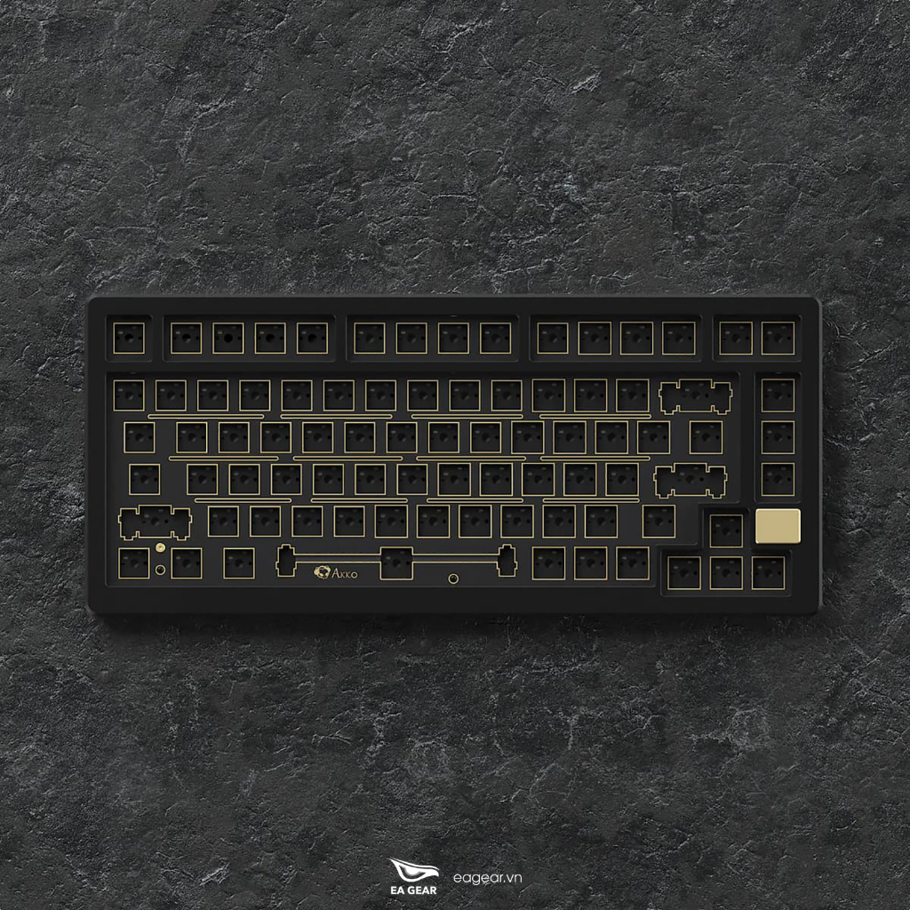 Kit Bàn Phím Cơ Custom Akko SPR 75 Black Nhôm CNC Cao Cấp - EA Gear
