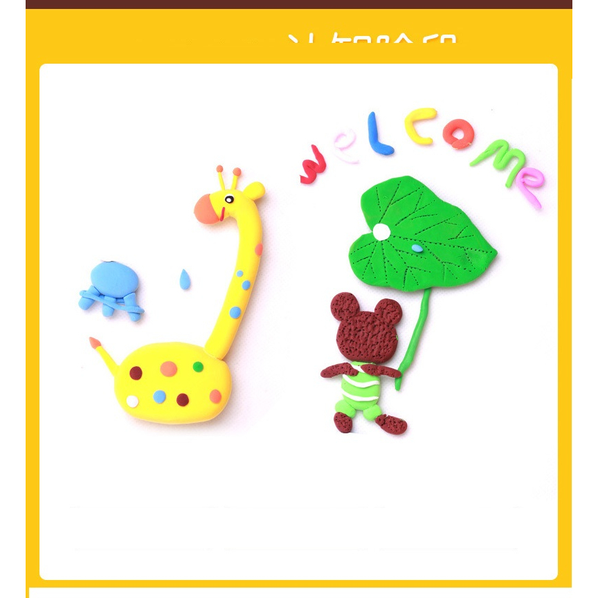 Đất nặn an toàn cho bé không mùi, không dính da tay tạo hình tự khô chuẩn - Movava