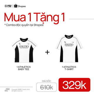 Set Combo Sporty Áo thun và Áo baby tee Athletics